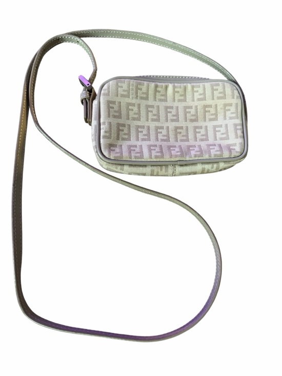 Fendi Handbags - Fendi Monogram Crossbody mini Bag in Light Beige and Ivory